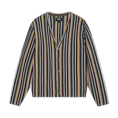 Stussy Stripe Pattern Cardigan 'Multicolor'
