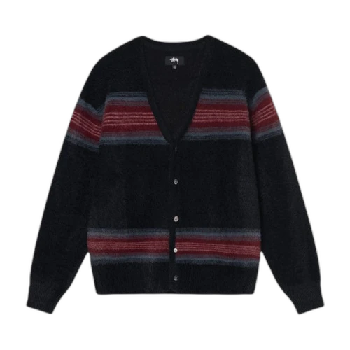Stussy Stripe Shaggy Cardigan 'Black'