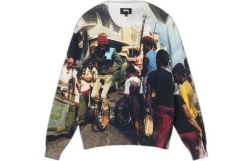 Stussy Peter Tosh Print Sweater 'Multicolor'