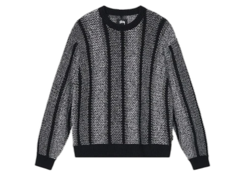 Stussy Baja Loose Gauge Sweater Black