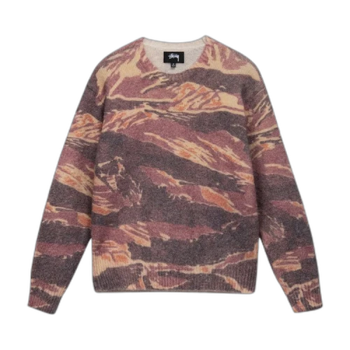 Stussy Tigris Print Sweater Brown