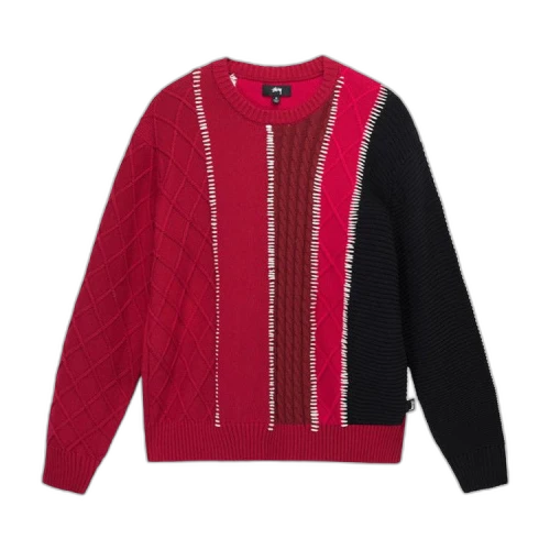 Stussy Patchwork Sweater Rose