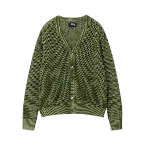 Stussy Loose Gauge Cardigan 'Olive'