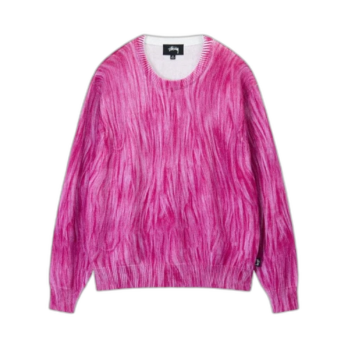 Stussy Printed Fur Sweater Pink