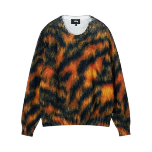 Stussy Printed Fur Sweater Tiger