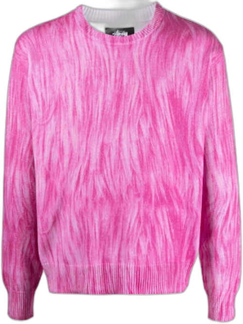 Stussy Printed Fur Sweater Pink