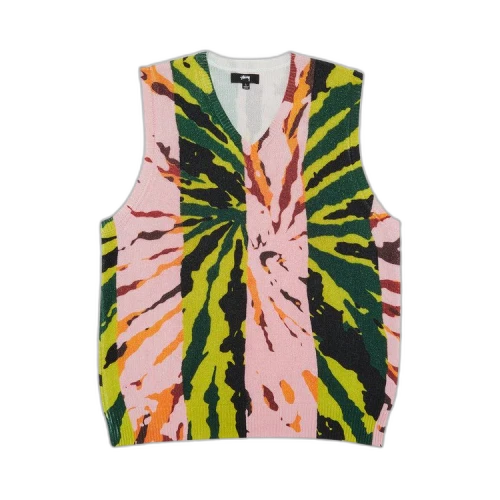 Stussy Printed Sweater Vest Pink