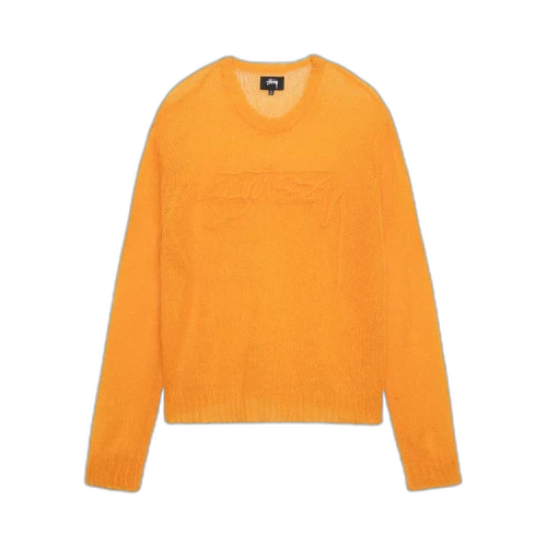 Stussy Loose Knit Logo Sweater 'Orange'