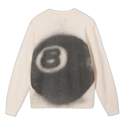 Stussy 8 Ball Spray Sweater 'Ivory'