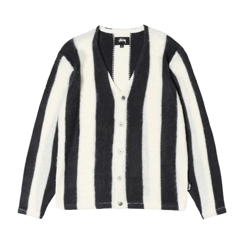 Stussy Stripe Brushed Cardigan 'Natural'
