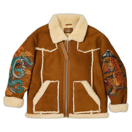 Palace x Ugg Shearling Jacket 'Chestnut'