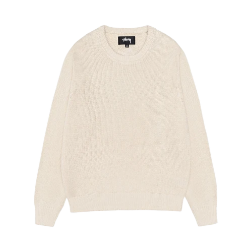 Stussy Surfman Icon Cotton Linen Crew Ivory