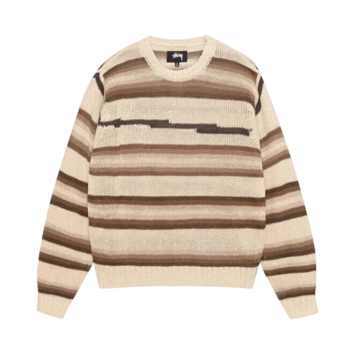 Stussy Tonal Stripe Sweater 'Brown'