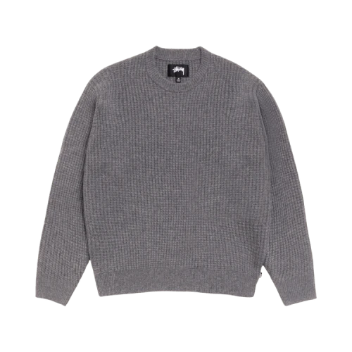 Stussy Waffle Cashmere Sweater 'Charcoal'