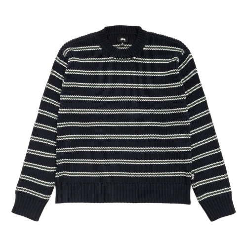 Stussy Stripe Knit Crew 'Ocean'