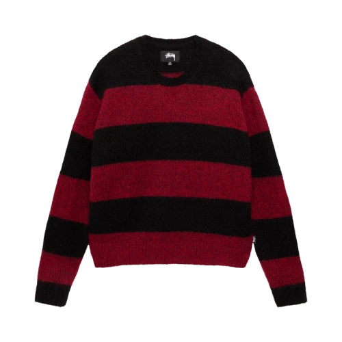 Stussy Big Stripe Crew 'Red'