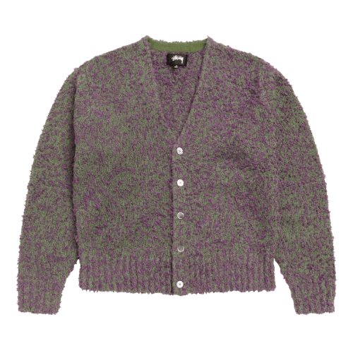 Stussy Textured Cardigan 'Purple/Green'