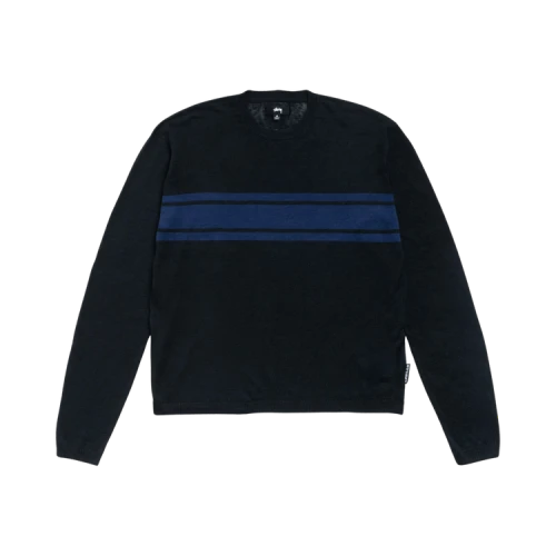 Stussy Lightweight Striped Sweater 'Black'