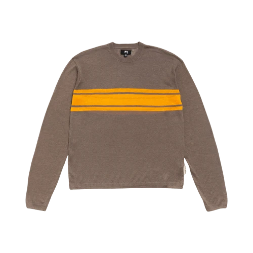 Stussy Lightweight Striped Sweater 'Brown'