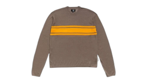 Stussy Lightweight Striped Sweater Brown