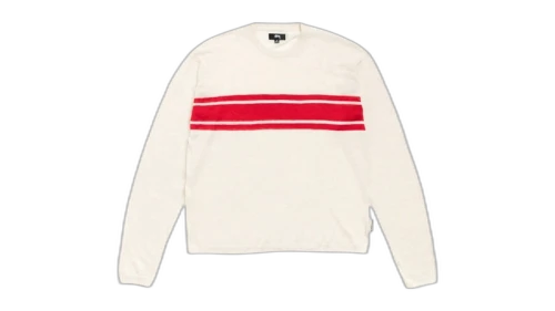 Stussy Lightweight Striped Sweater Bone
