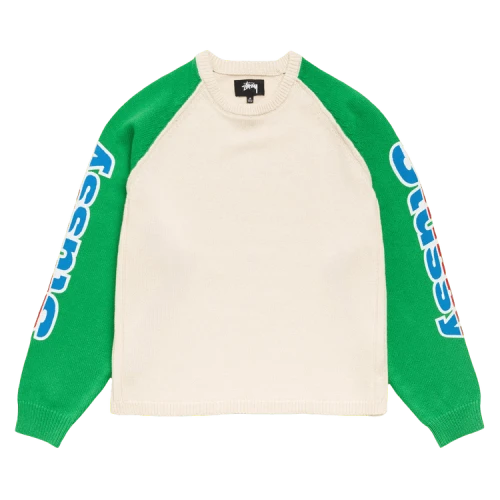 Stussy Two Tone Raglan Sweater 'Natural'