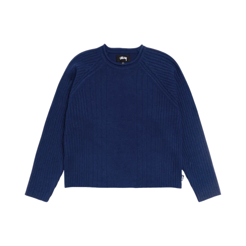 Stussy Merino Roll Neck Sweater 'Blue'