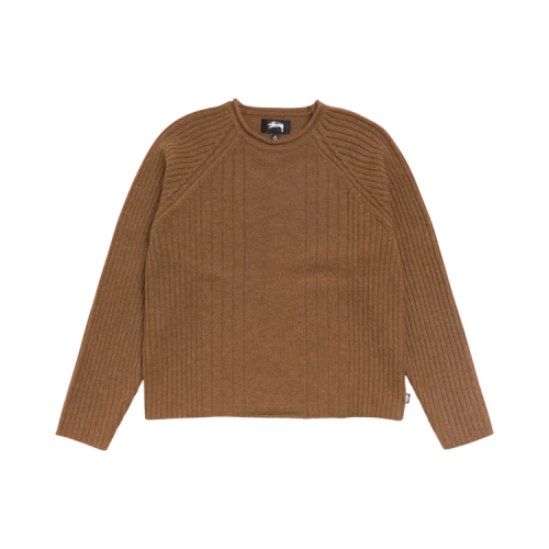 Stussy Merino Roll Neck Sweater 'Brown'