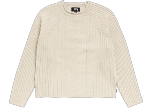 Stussy Merino Roll Neck Sweater Natural