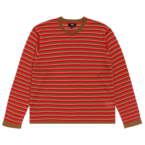 Stussy Lightweight Stripe Sweater 'Red'