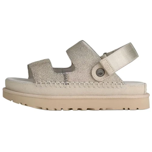 UGG Goldenstar Crackle Glide Sandal Crackle White (Women's)