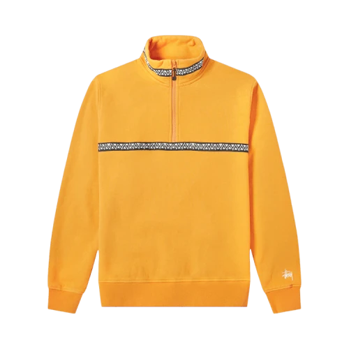 Stussy Woven Tape Mock Neck 'Orange'