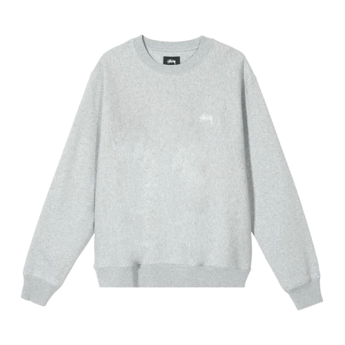 Stussy Stock Logo Crew 'Heather Grey'