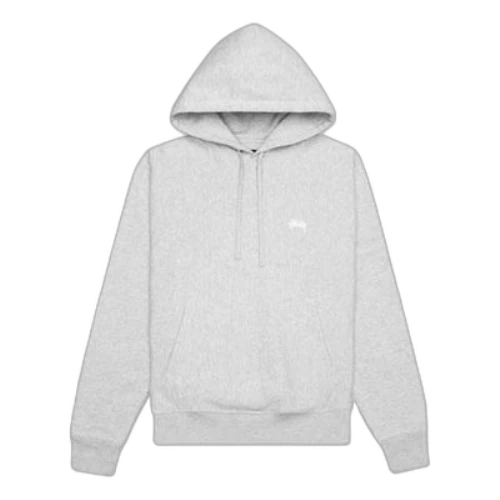 Stussy Logo Hoody hooded Pullover Long Sleeves light grey