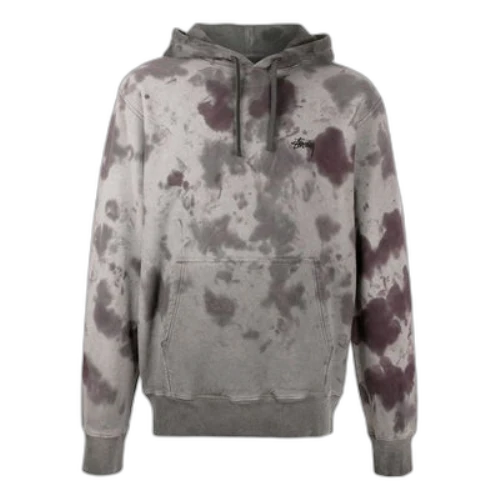 Stussy Embroidered Logo hooded Long Sleeves Gray