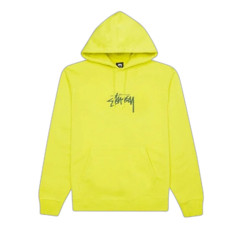 Stussy Stock Logo App. Hoodie 'Lemon'