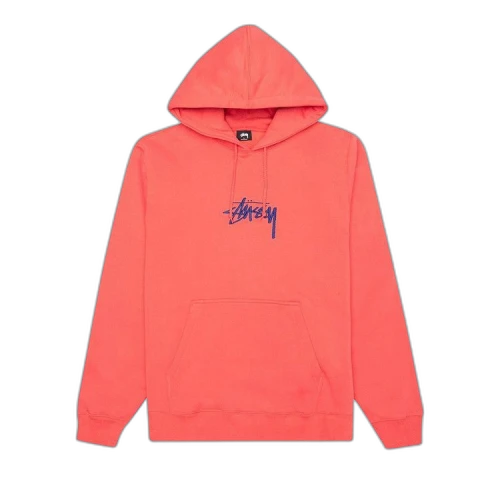 Stussy Stock Logo App. Hoodie 'Pale Red'