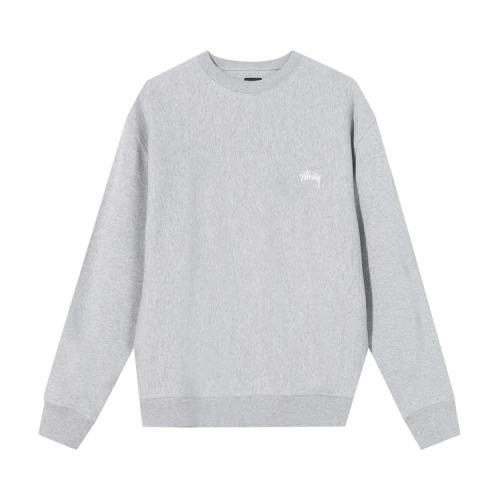 Stussy Stock Logo Crew 'Grey Heather'