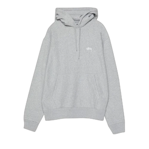 Stussy Stock Logo Hoodie 'Grey'