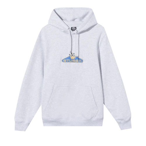 Stussy Crowned Applique Hoodie 'Ash Heather'