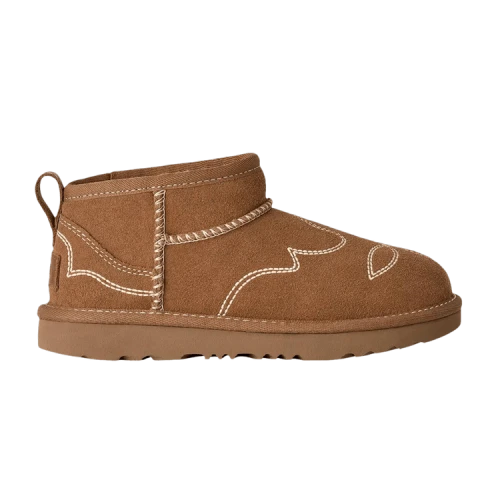 UGG Classic Ultra Mini Western Kids 'Chestnut'