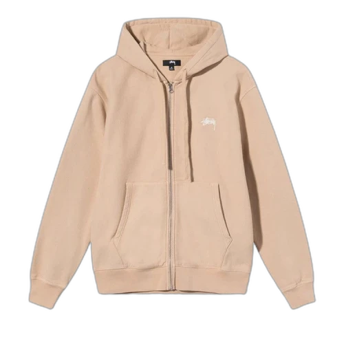 Stussy Stock Logo Zip Hood 'Beige'