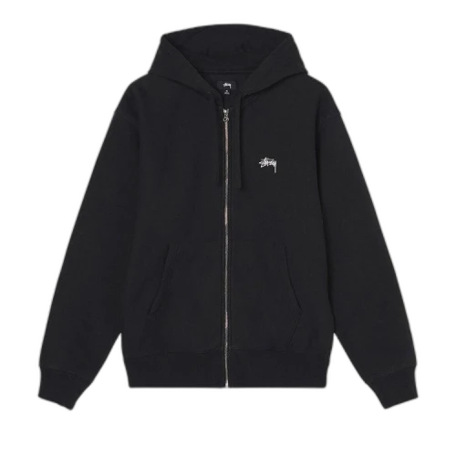 Stussy Stock Logo Zip Hood 'Black'