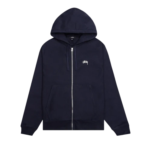 Stussy Stock Logo Zip Hood 'Navy'