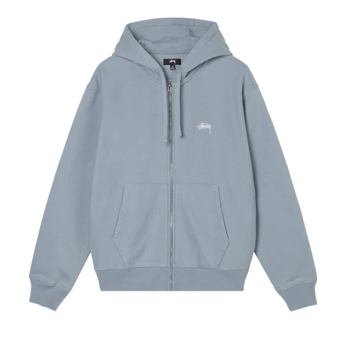 Stussy Stock Logo Zip Hood 'Slate'