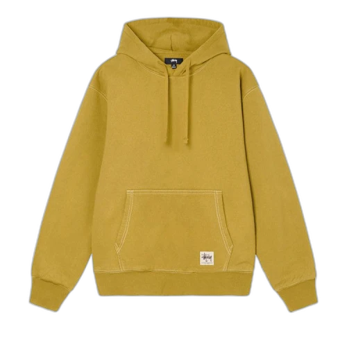 Stussy Contrast Stitch Label Hoodie Gold