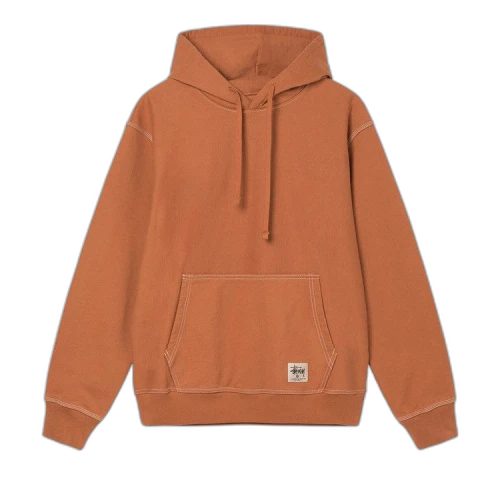 Stussy Contrast Stitch Label Hood 'Ochre'