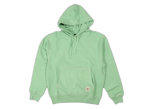 Stussy Contrast Stitch Label Hoodie Zephyr Green