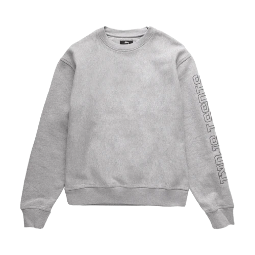 Stussy Sport Applique Crew 'Grey Heather'