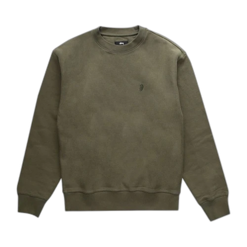 Stussy Swirl Appliqué Crew 'Olive'